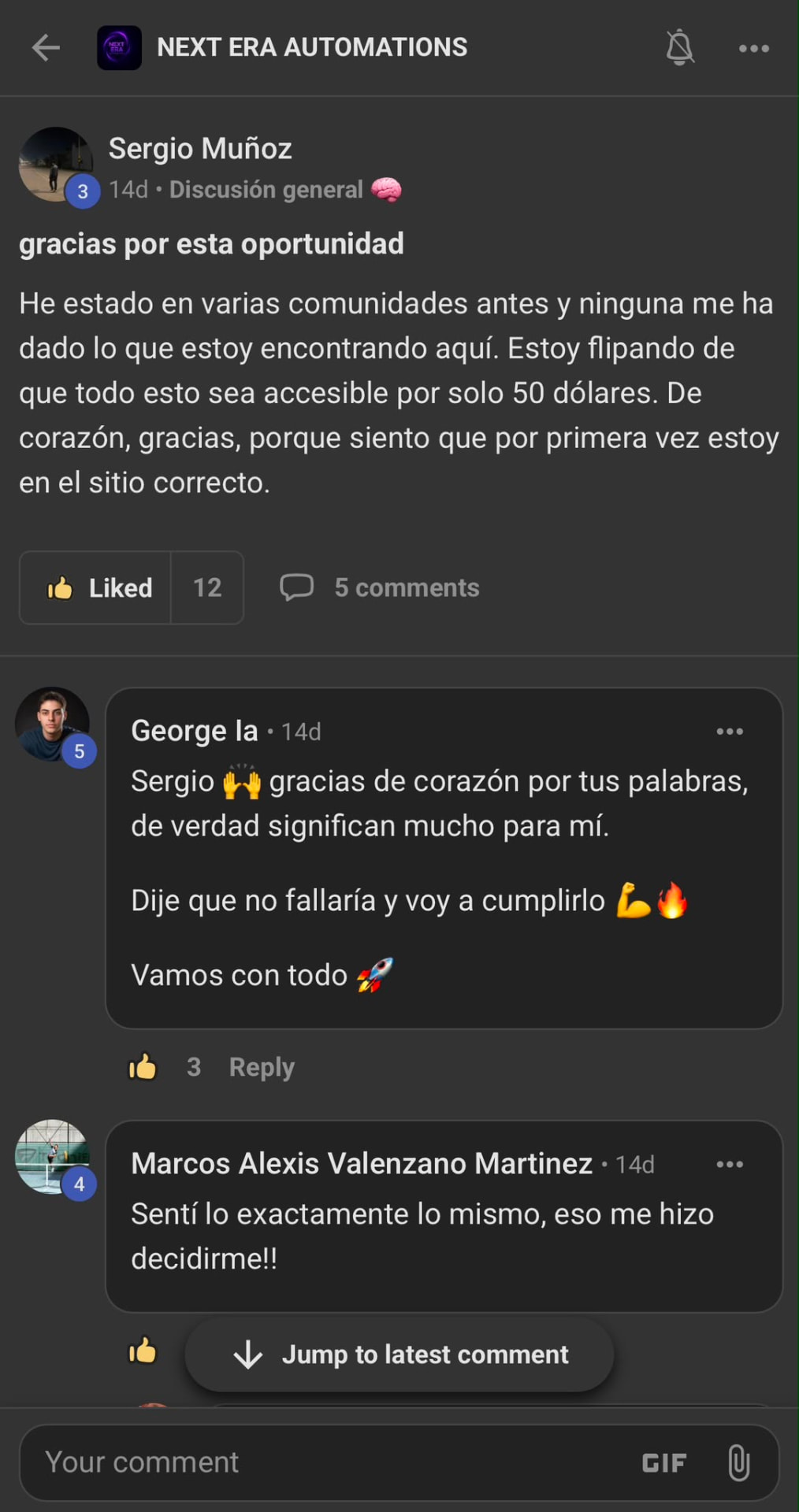 Sergio Muñoz: gracias por esta oportunidad